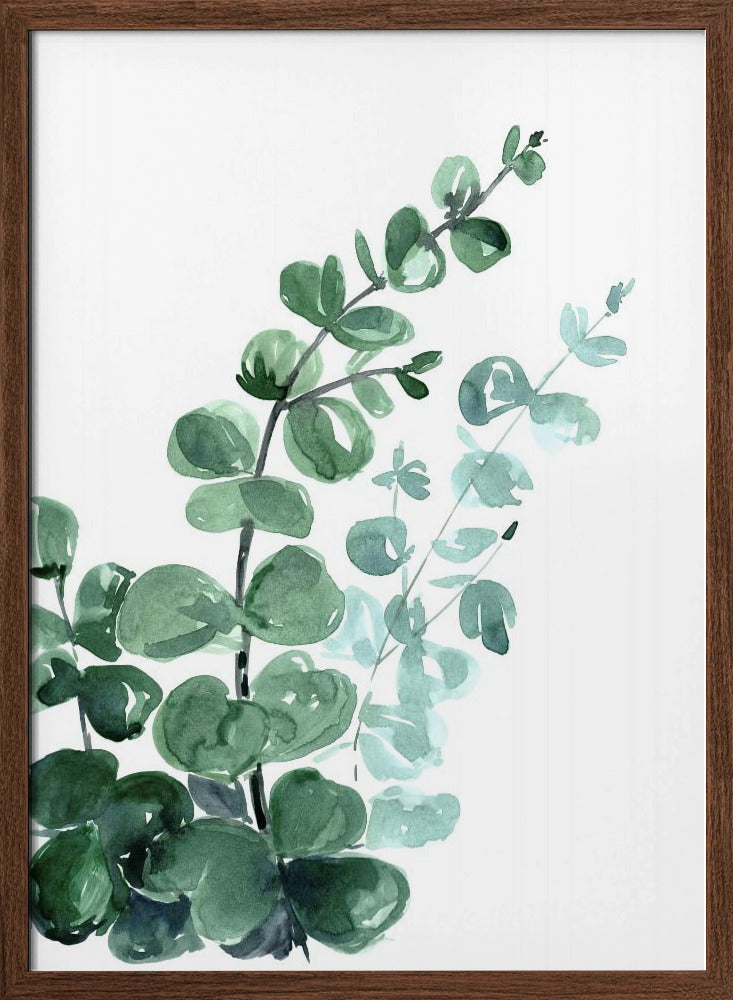 Watercolor eucalyptus bouquet Poster