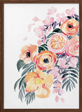 Danette bouquet in coral Poster