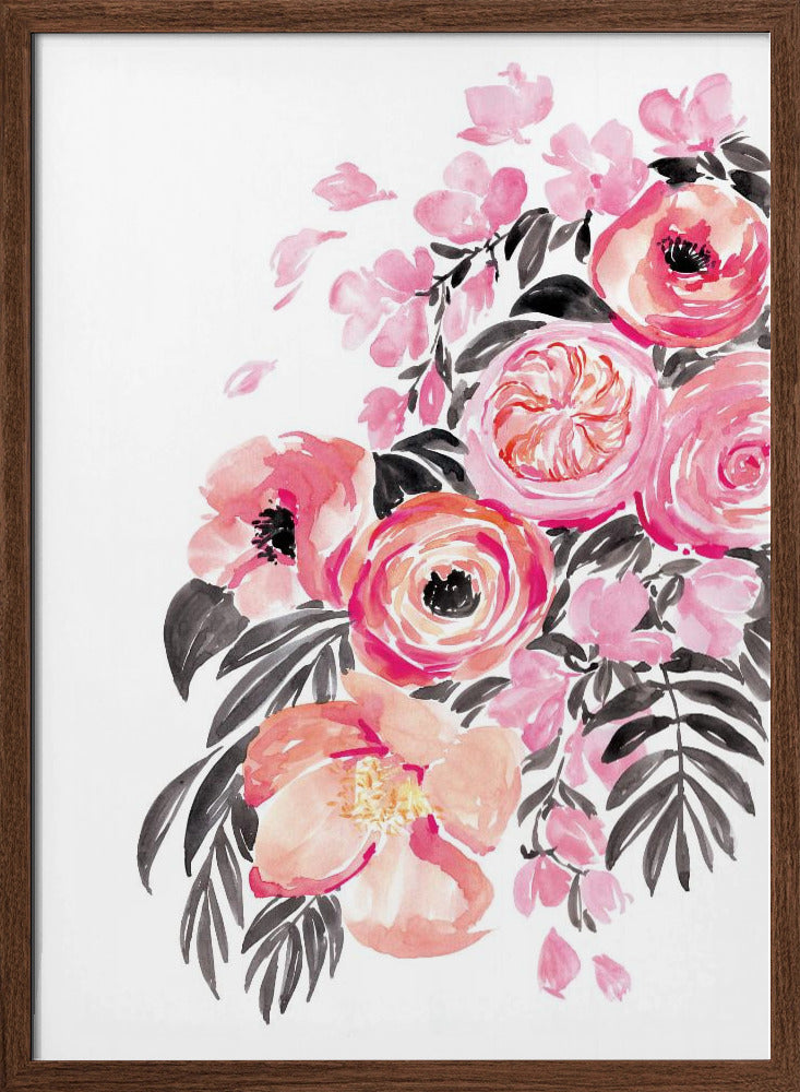 Danette bouquet in pink Poster