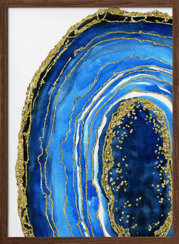 Cobalt blue geode Poster