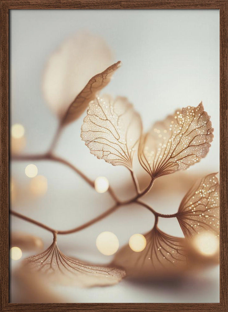 Filigree Leafs Poster