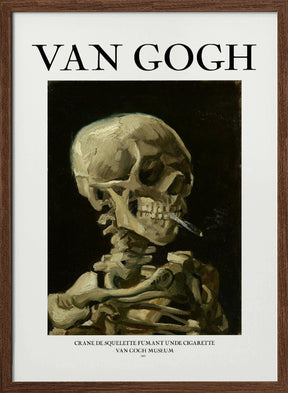 Head of a skeleton with a burning cigarette Poster