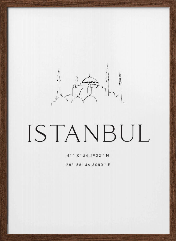 Istanbul coordinates Poster