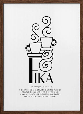 Fika illustrated definition Poster