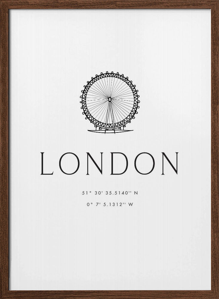 London city coordinates Poster