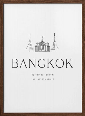 Bangkok coordinates Poster