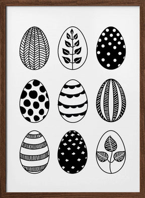 Scandi Easter eggs Poster