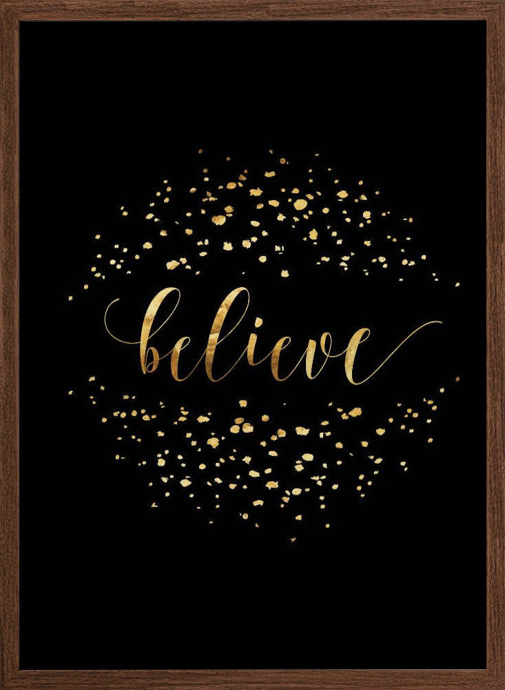 Believe in modern calligraphy Poster