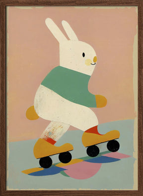 Skating Bunny Poster