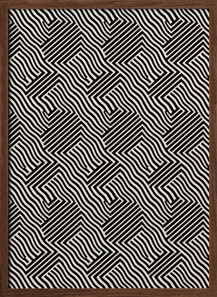 Black And White Pattern Poster