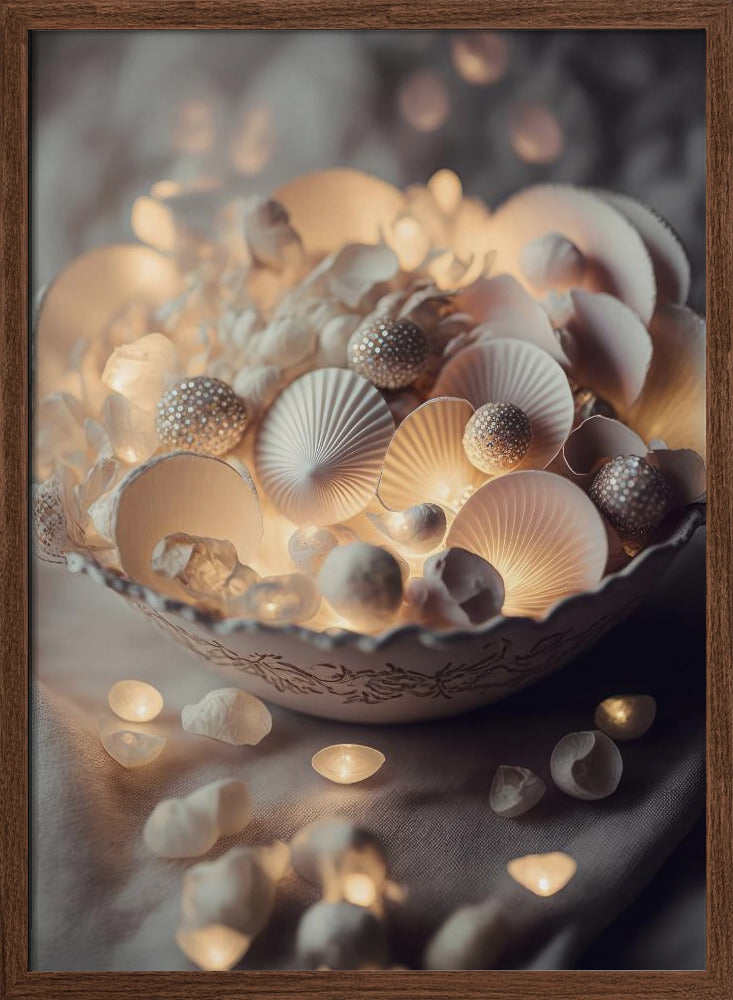 Glowing Sea Shells Poster