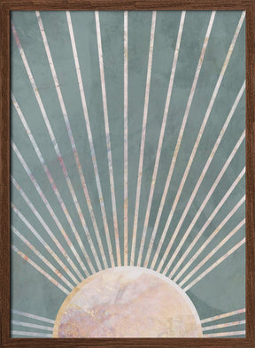 Green Gold Sun Poster