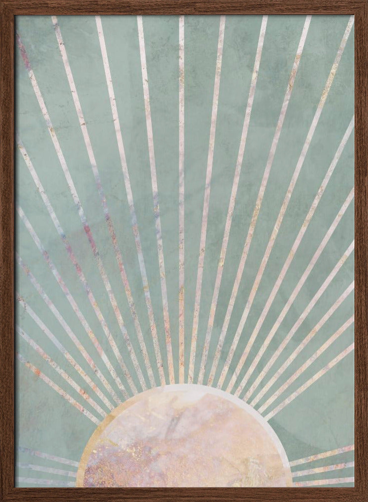 Sage Green Boho Sun Poster