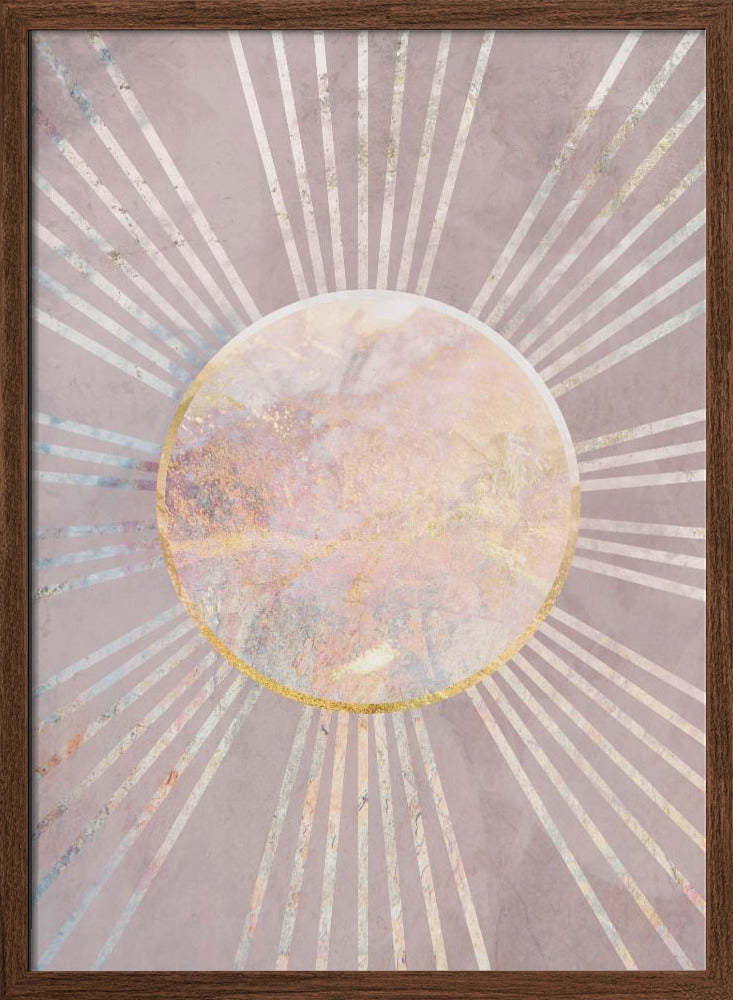 Pink Sun Rays Poster