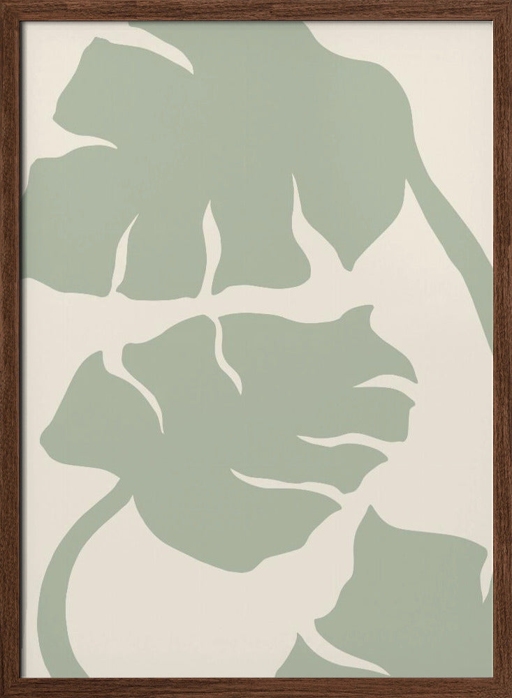 Monstera Sage Green Poster