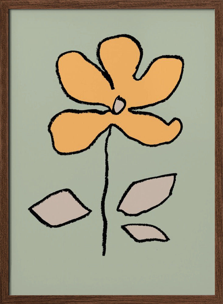 Flower Yellow and Green Poster