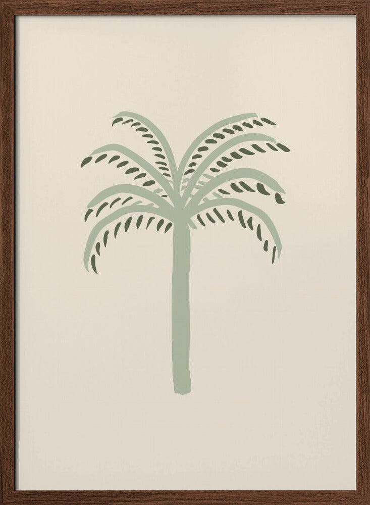 Palm Beige and Green Poster