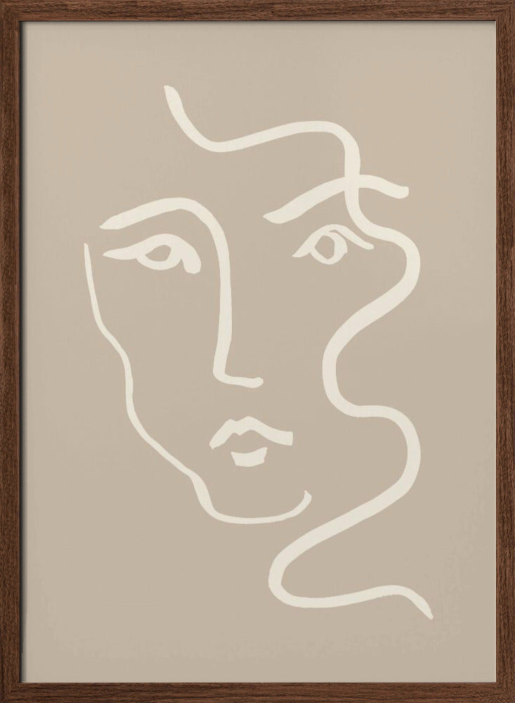 Portrait 04 Gray Poster