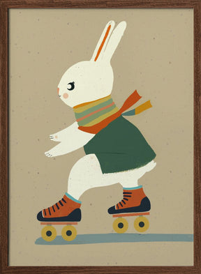 Inline Skating Bunny Poster