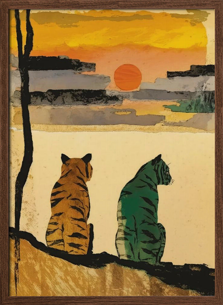 Resting Tigers Poster