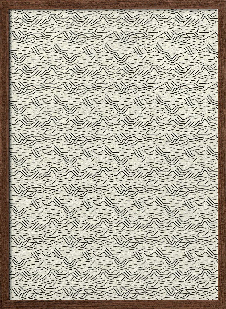 Thin Zig Zag Pattern Poster