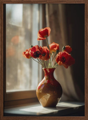 Poppy In Vase Poster