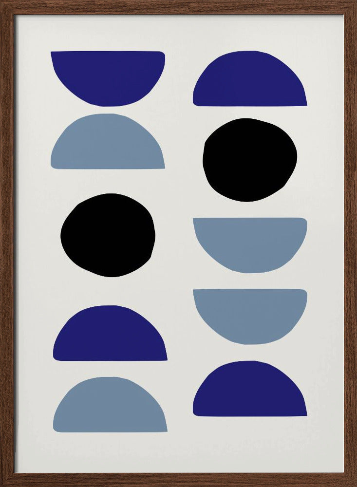 Blue Shapes 2 Poster