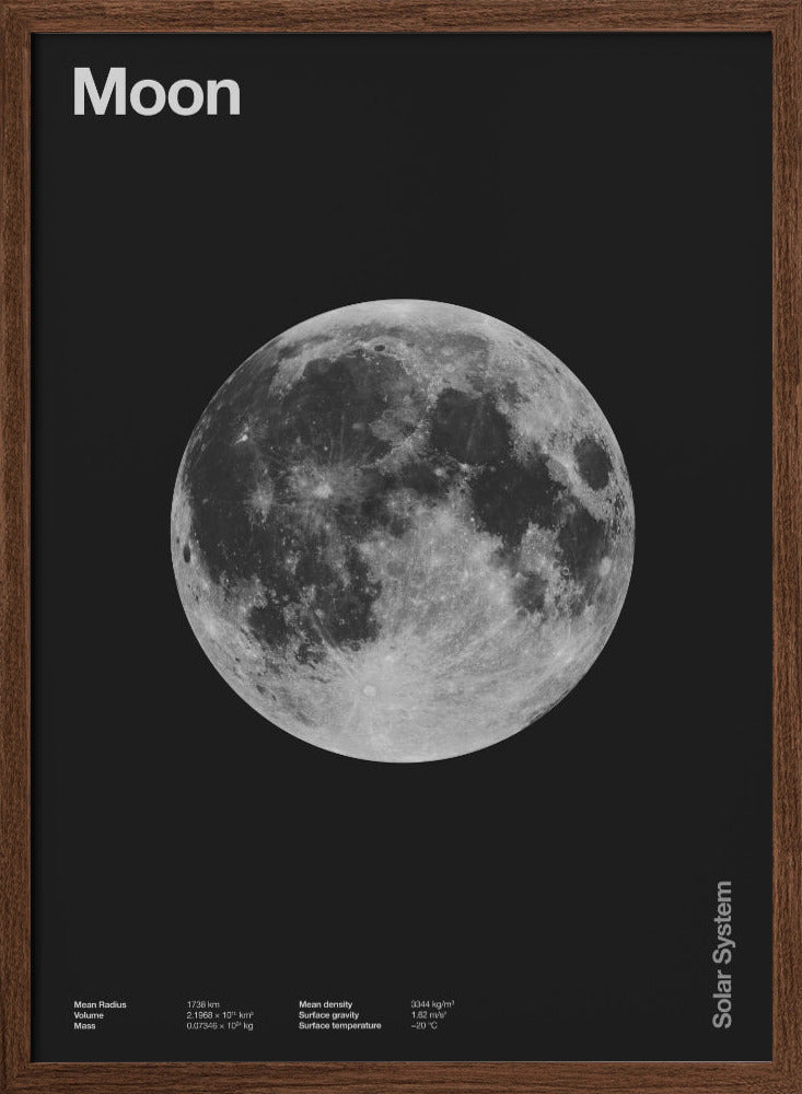 Solar System Moon Poster