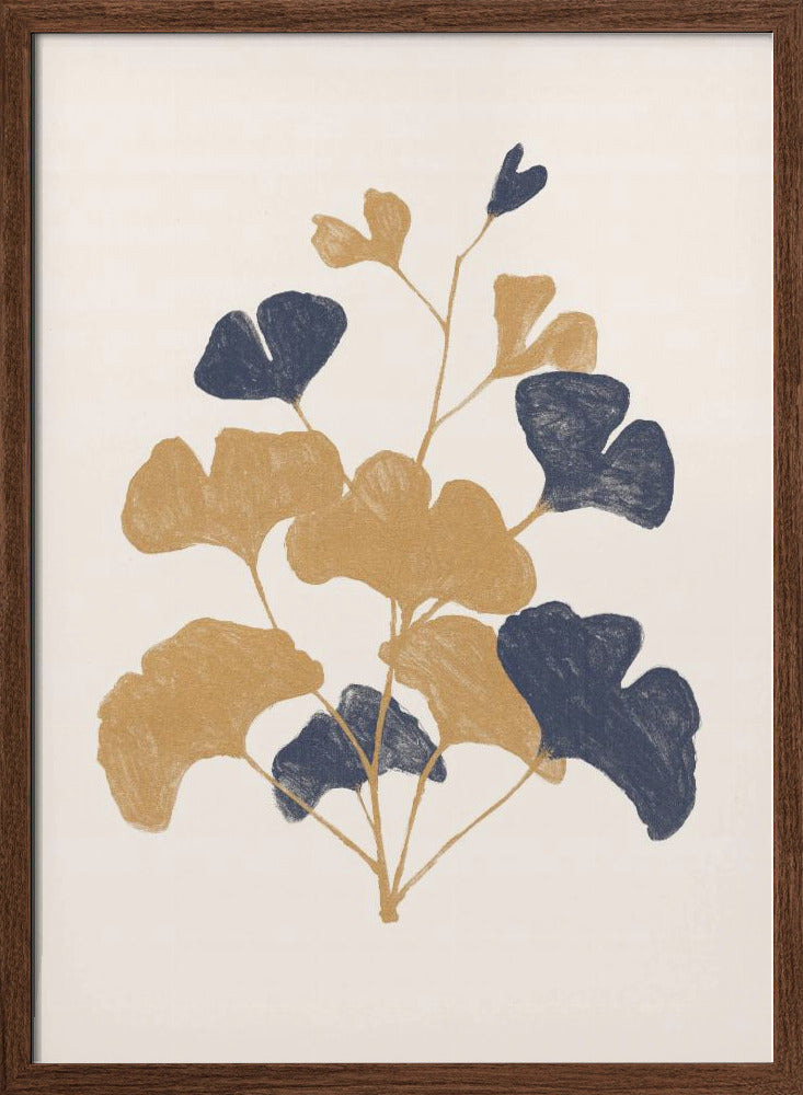 Golden Ginko Poster