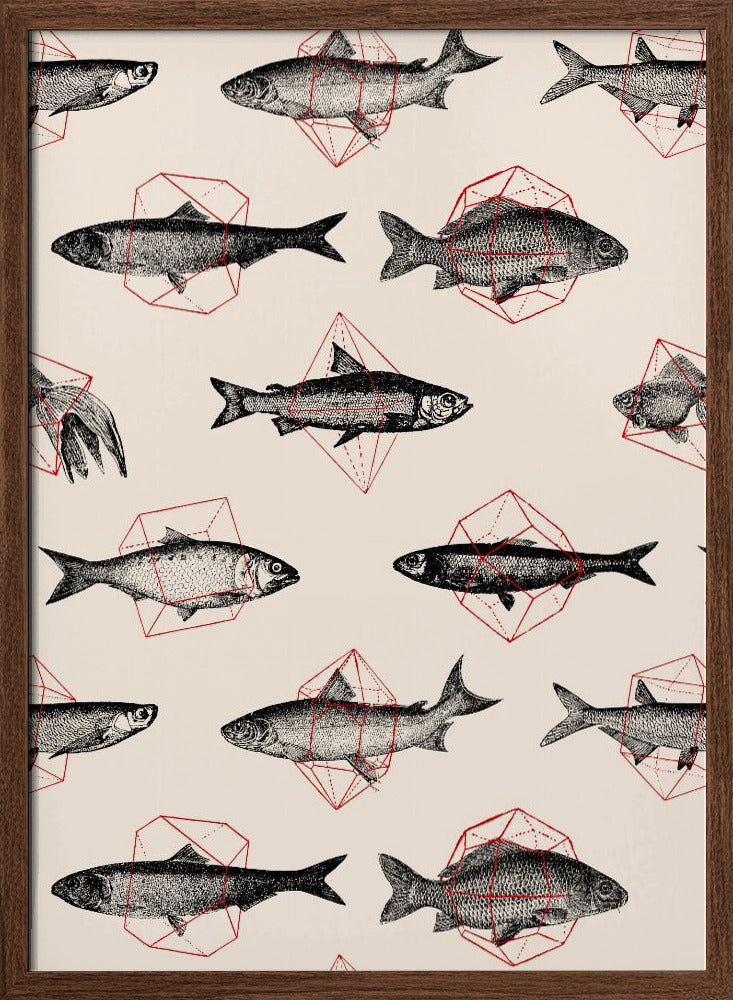 Fishes In Geometrics Nº4 Poster