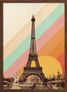 Eiffel Tower Rainbow Poster