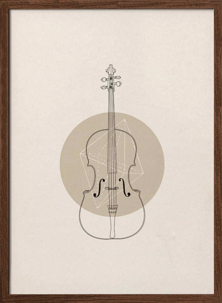 Cello Geo Poster