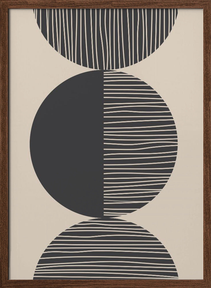 Black Circle Art Poster