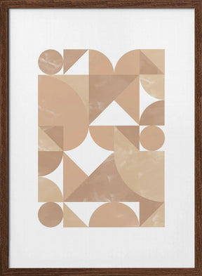 Beige Geometric Art Poster