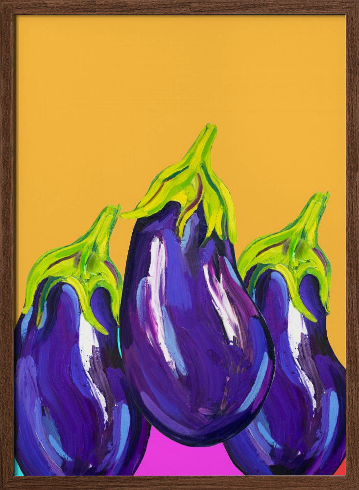 Groovy Aubergines Poster