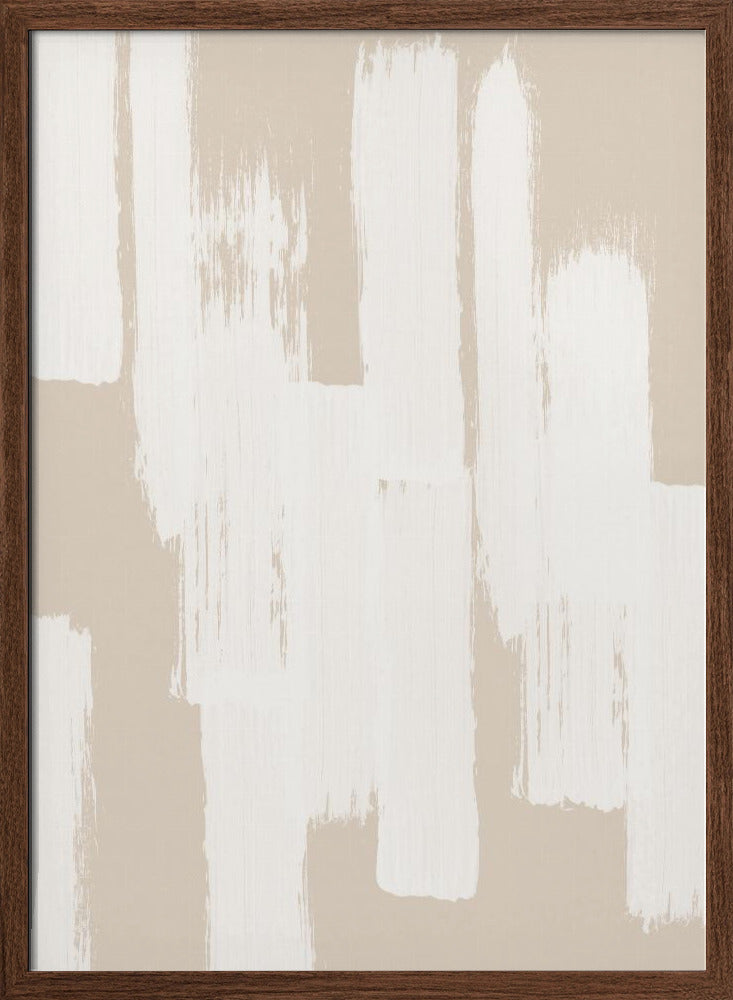 Beige Brush Strokes Poster