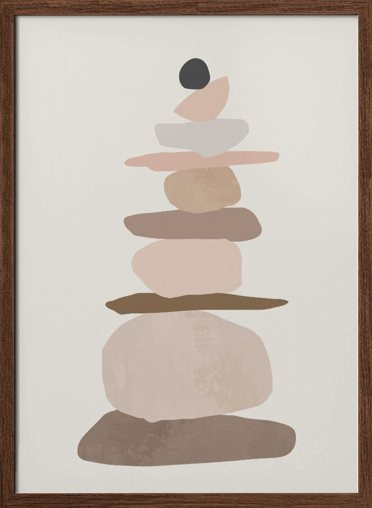 Rock balancing Art Poster