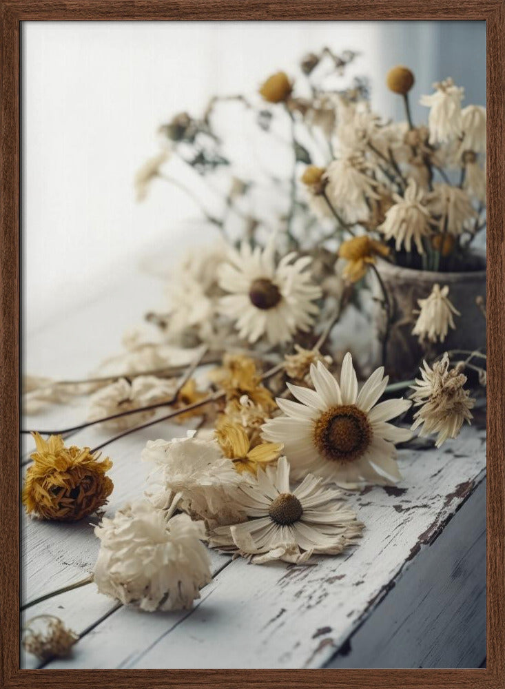 Dry Flowers Arrangement Poster