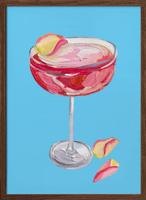 Sparkling Rose Gin Cocktail Poster