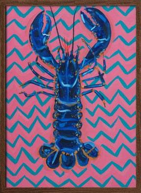 Lobster On Zigzag Poster