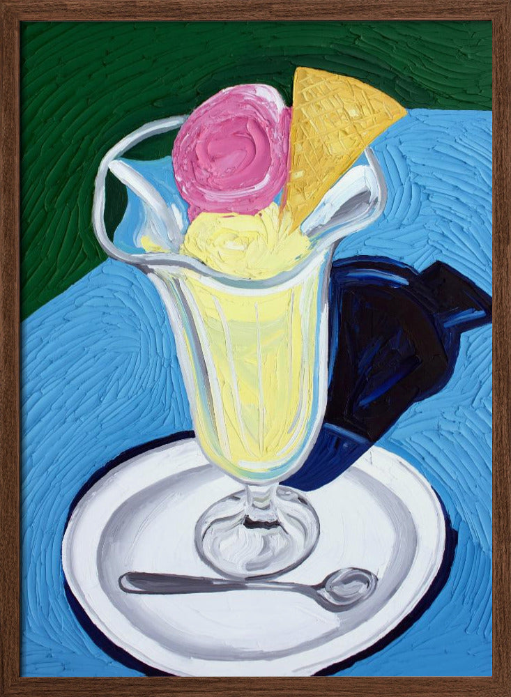 Raspberry and Vanilla Ice Cream Poster