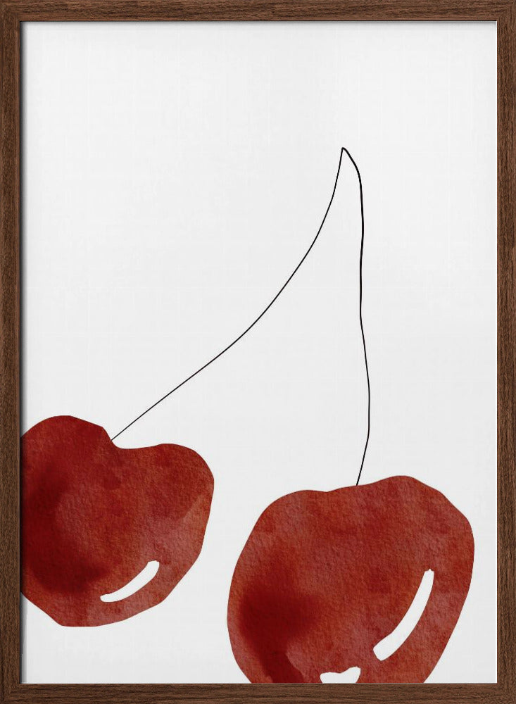 Isolated Cherries Poster