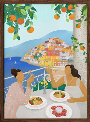 Girls in Positano Poster