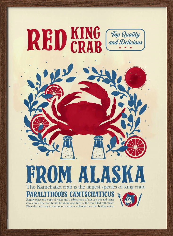 Crab kitchen print Poster