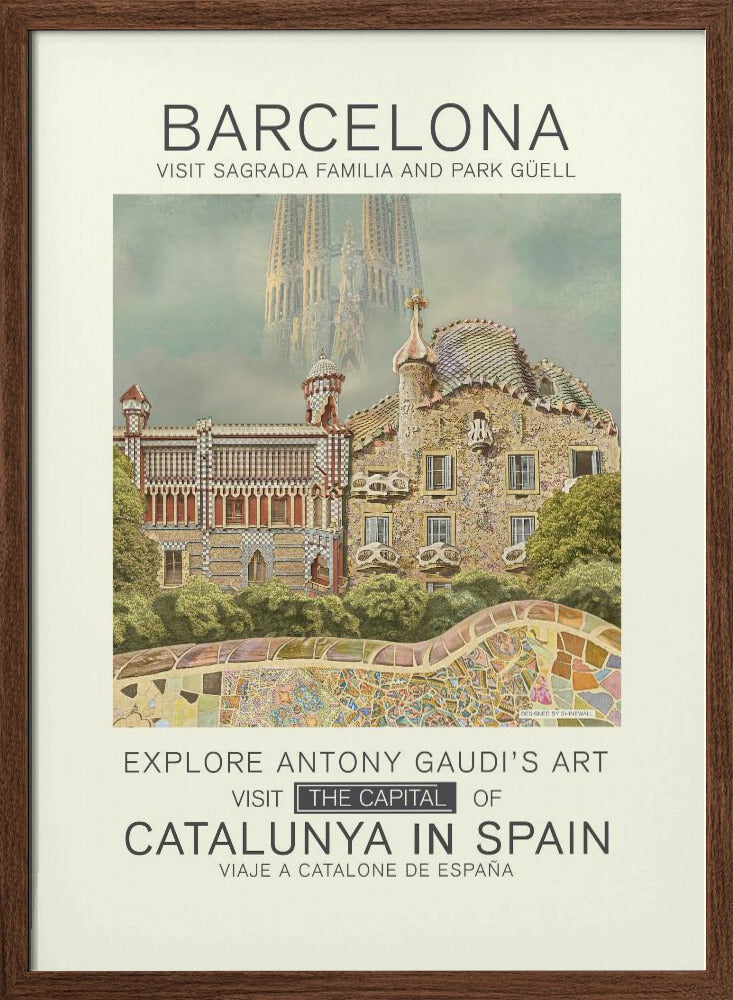 Barcelona print Poster