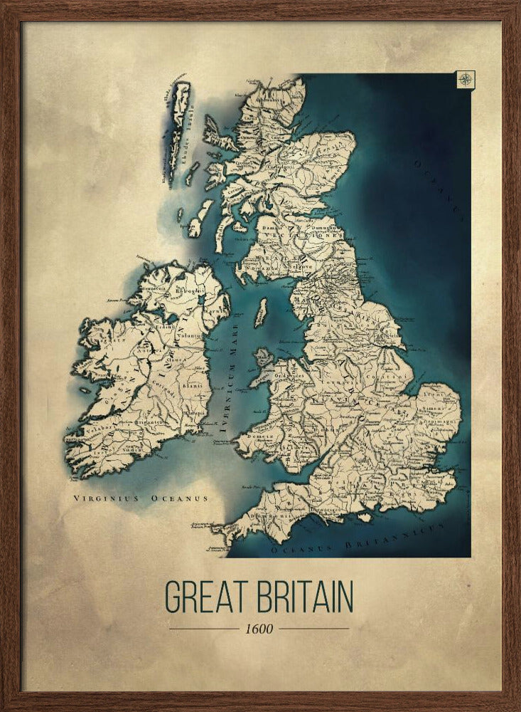 Great Britain map Poster