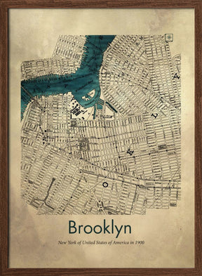 Brooklyn map Poster