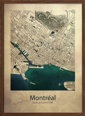 Montreal map Poster