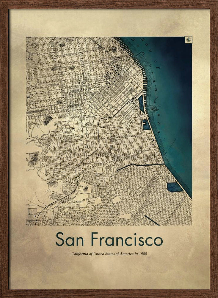 San Francisco retro map Poster