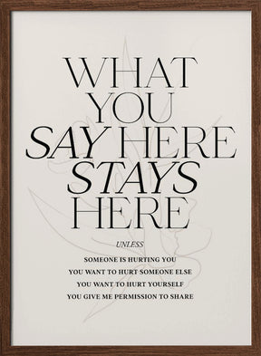 Stays Here No3 Poster